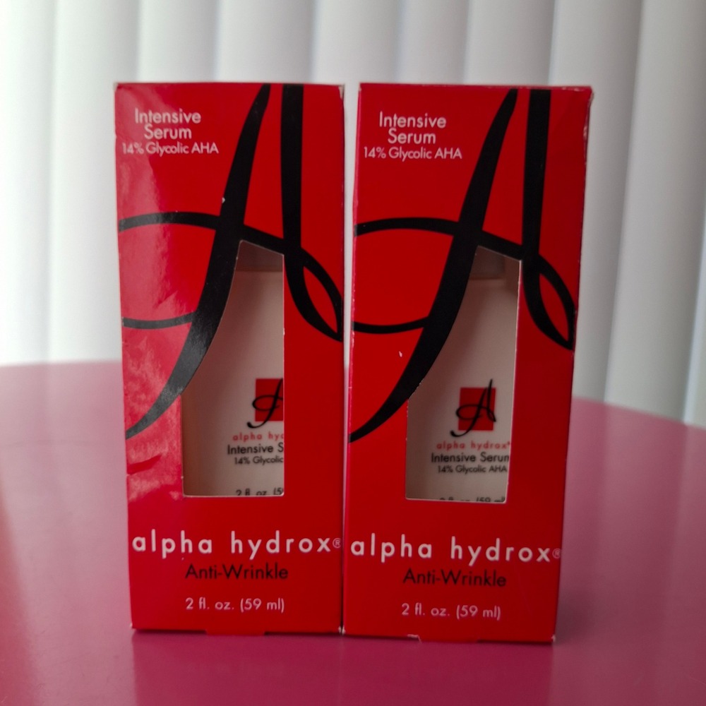 Alpha Hydrox Intensive Serum 14% Glycolic AHA Anti Wrinkle‎ 2 fl oz Set of 2
